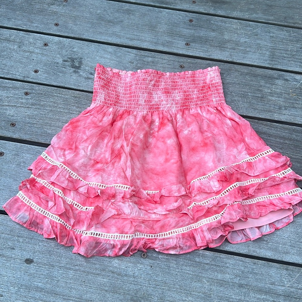 Ramy Brook Tie Dye Dixie Ruffle Skirt NWT